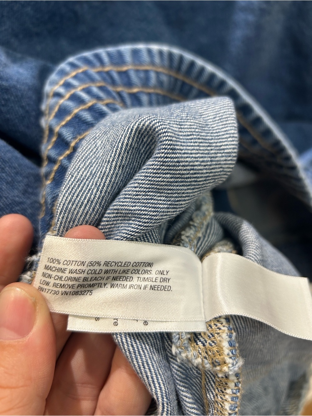 Universal Thread Denim Bomber Jacket in Blue - Picture 8 of 8